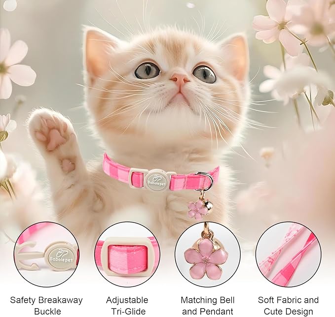 2 Pack Pink Cat Collars - Image 3