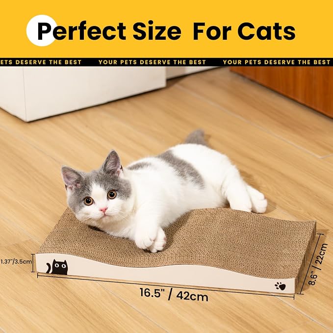 Cat Scratcher, Durable Scratch Pad, Corrugated Cardboard Scratching Board - Image 2