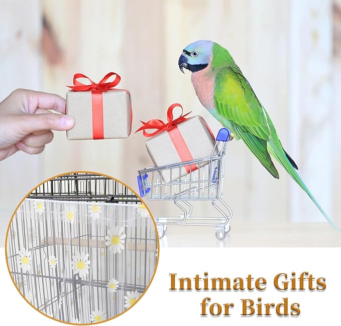 Daoeny Large Bird Cage Cover, Bird Cage Seed Catcher, Adjustable Soft Nylon - Image 5