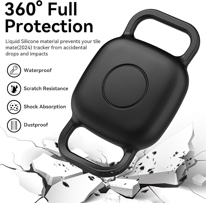 DDJ 2-Pack Dog Collar Holder for Tile Life360 Mate 2022 Tracker, Waterproof - Image 2