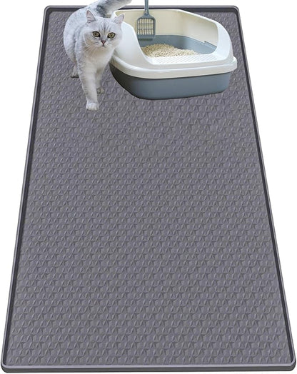 Cat Litter Mat for Litter Box, Silicone Large Cat Litter Trapping Mat by Jacooxi