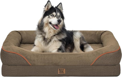 Washable Orthopedic Large Dog Bed -XL Large Dog Bed by ChezPaw