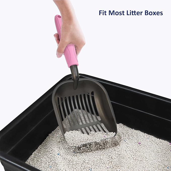 WePet Cat Litter Scoop, Non-Stick Plated Aluminum Alloy Sifter, Kitty Durable - Image 6