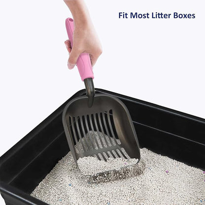 WePet Cat Litter Scoop, Non-Stick Plated Aluminum Alloy Sifter, Kitty Durable - Image 6