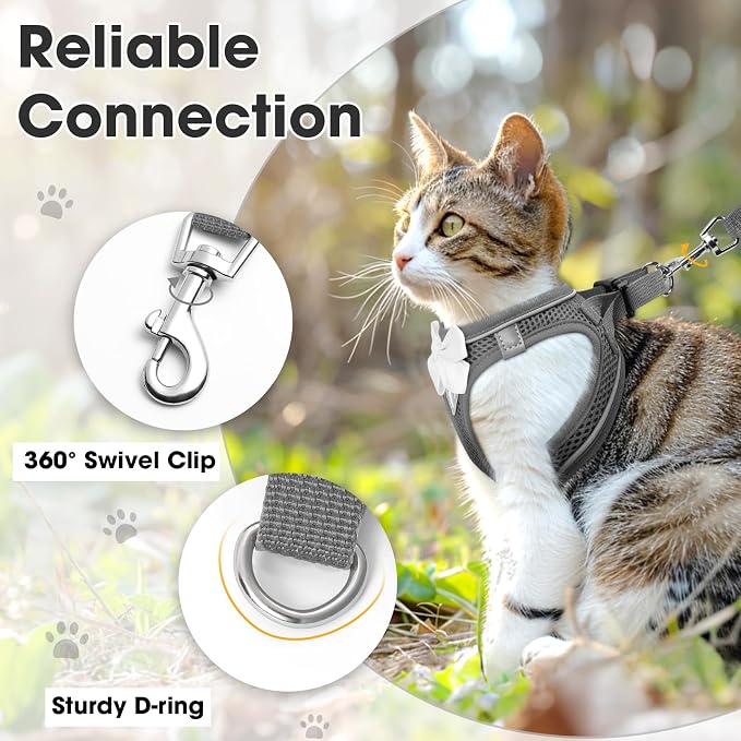 Cat Vest Harness and Leash Set for Walking Escape Proof, Adjustable Kitten - Image 6