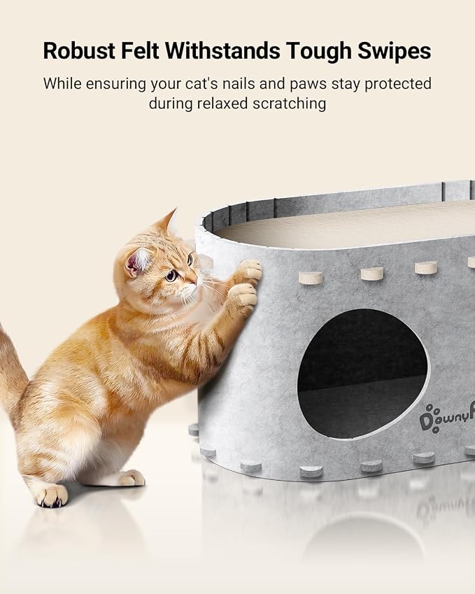 DownyPaws Cat House for Indoor Cats, Cat Bed Cave for Multiple & Large Cats Up - Image 5
