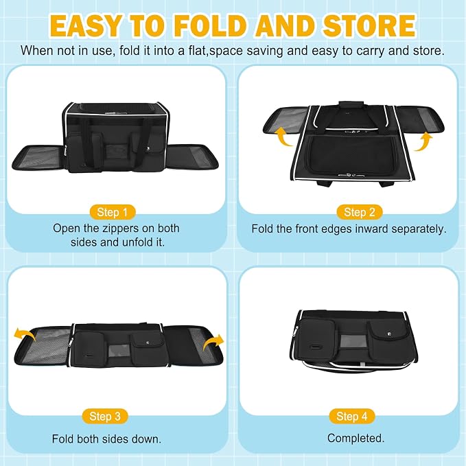 HUANLANG Soft-Sided Cat Carrier Airline Approved, Dog Carriers - Image 9