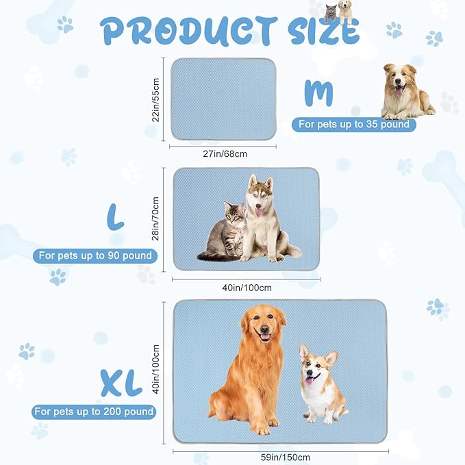 Summer Dog Cooling Mat Washable Ice Silk Self Cool Pad - Image 6