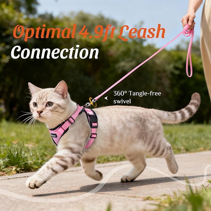 Dooradar Cat Harness and Leash Set, Escape Proof Safe Adjustable Kitten Vest - Image 7
