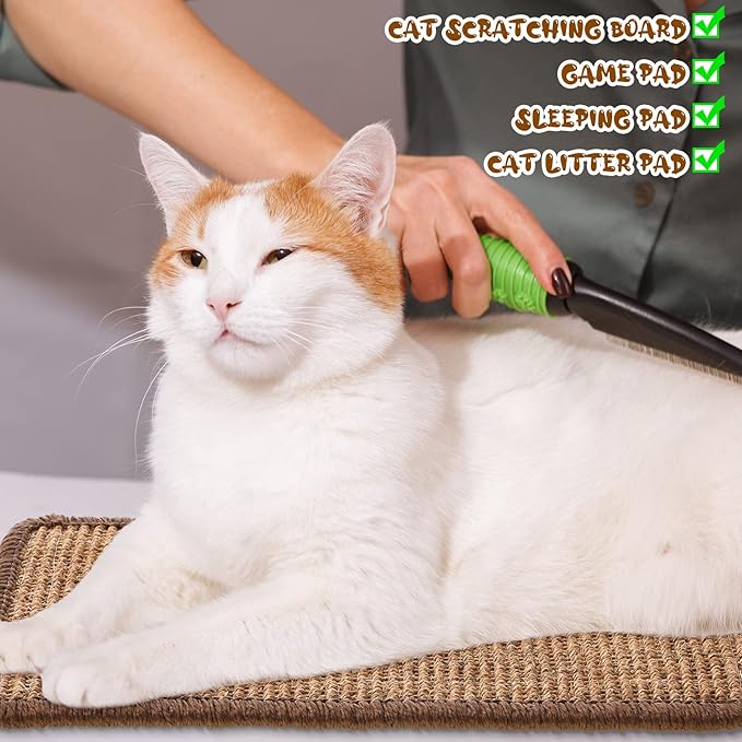 Tuanse 4 PCS Cat Scratcher Mat, 15.7 x 7.8 Inches Sisal Cat Scratching Pad - Image 6