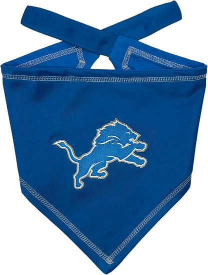 Pets First NFL Detroit Lions TIE Bandana, Small/Medium. Dog Bandana Scarf Bib by PETSFIRST