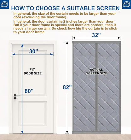 Cotton Thermal Door Screen Draft Stopper Cover Made of Oxford and Cotton Fill - Image 2