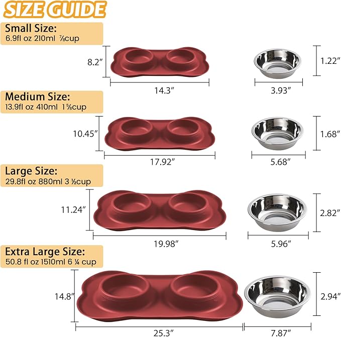 Hubulk Pet Dog Bowls 2 Stainless Steel Dog Bowl - Image 4