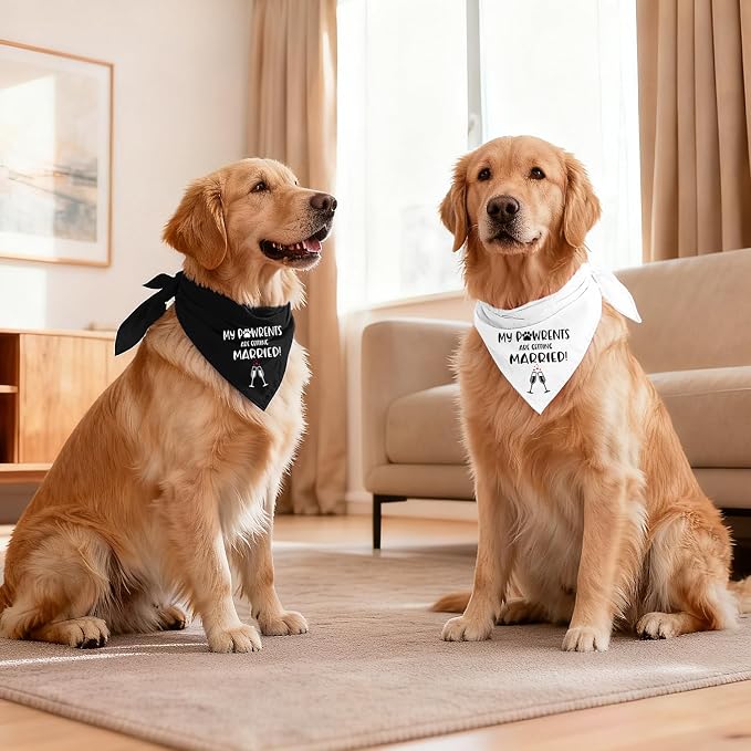 Getting Married Pet Dog Bandana, Engagement Announcement Dog Wedding Bandana - Image 5