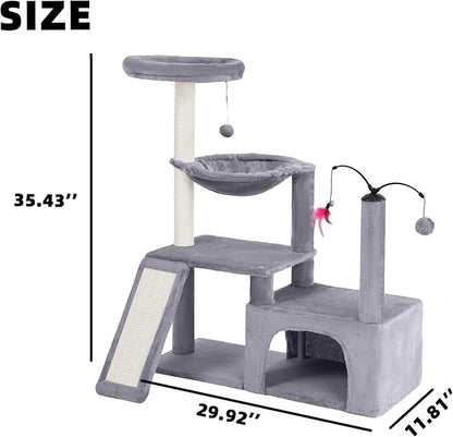YUNIQUE Multi-Functional Cat Tree Tower, Big Cat Condo - Image 2