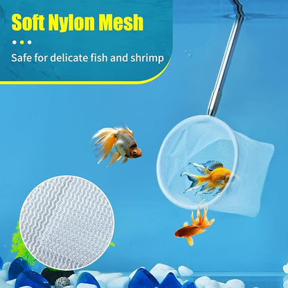 AQUANEAT Small Fish Tank Shrimp Net, Aquarium Debris Cleaning Tools, - Image 2