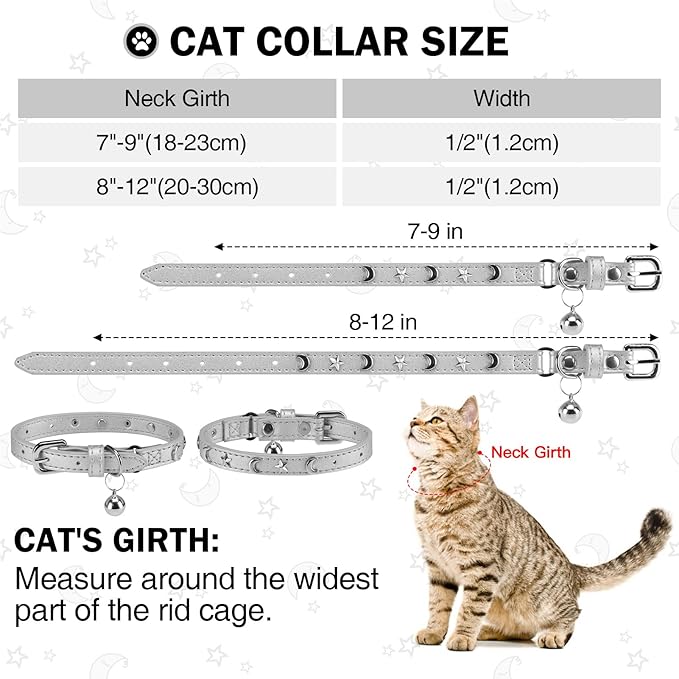 Leather Cat Collars for Boy Girl Cats - Image 3