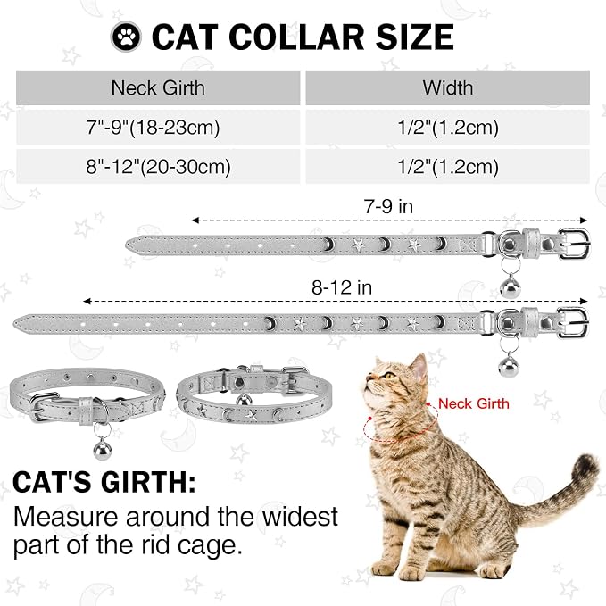 Leather Cat Collars for Boy Girl Cats - Image 4