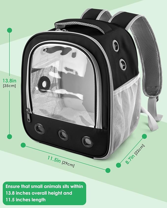 Guinea Pig Carrier Backpack, Portable Rabbit Travel Carring Bag - Image 5