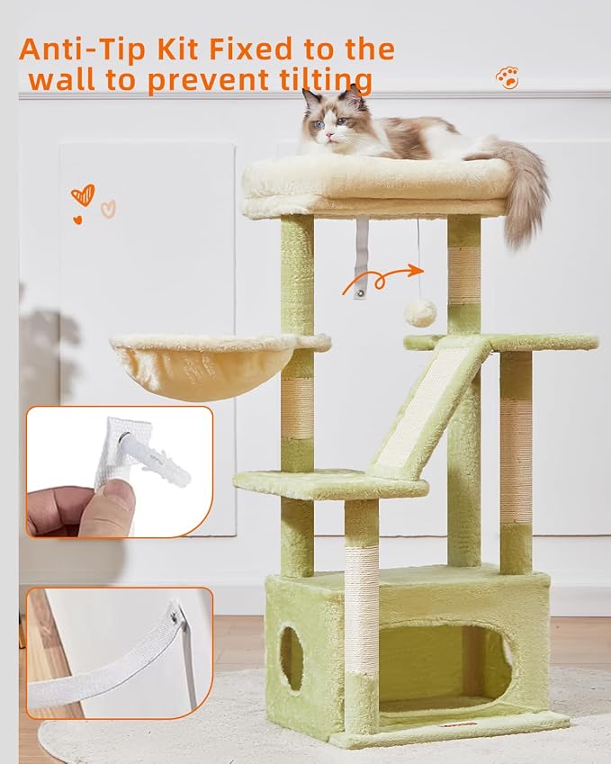 Taoqimiao Cat Tree, 38.5-Inch Cat Tower - Image 7