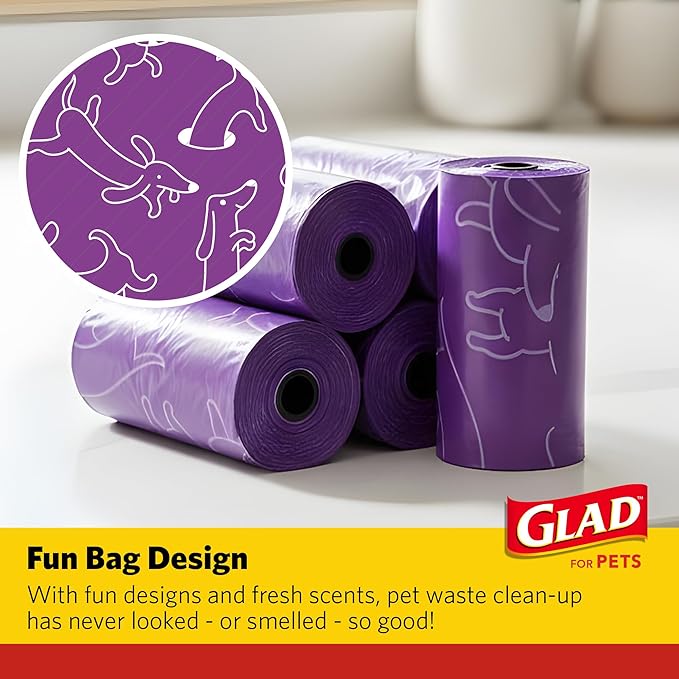 Glad for Pets Scented Waste Bags, Tear Resistant Pet Poop Pick-up Bags - Image 7