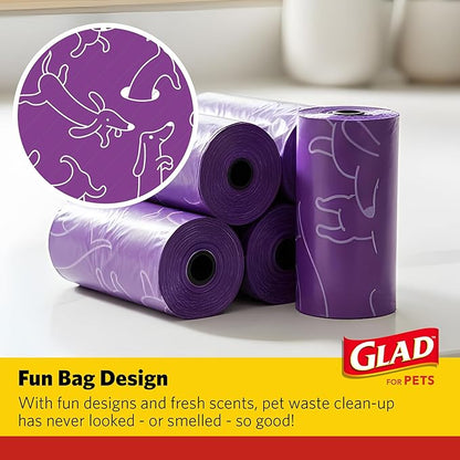 Glad for Pets Scented Waste Bags, Tear Resistant Pet Poop Pick-up Bags - Image 7