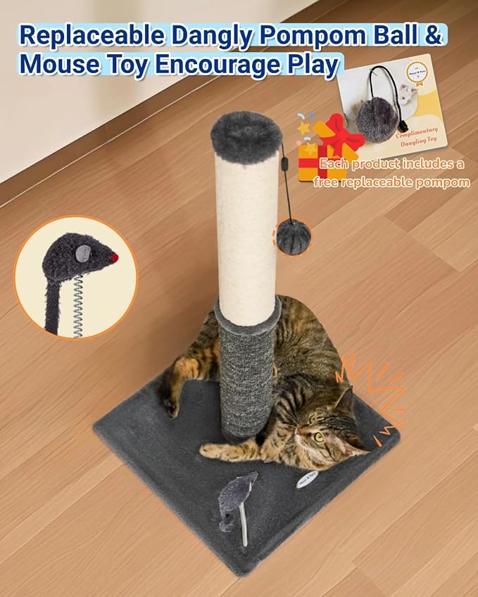 Happi N Pets 29.5" Tall Cat Scratching Post, Cat Scratcher - Image 5