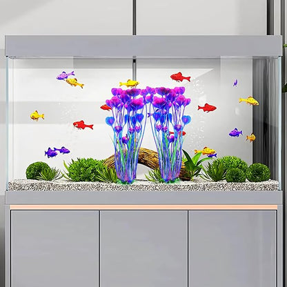 AQUANEAT Artificial Fish Tank Plants, Plastic Aquarium Accessories Large - Image 6