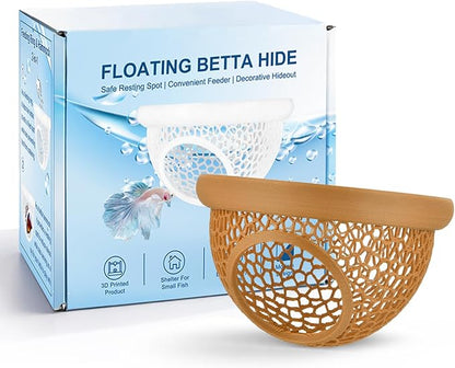 Floating Betta Hide & Shrimp Cave – 3D Printed Aquarium Hammock, Feeder & Rest - Image 2