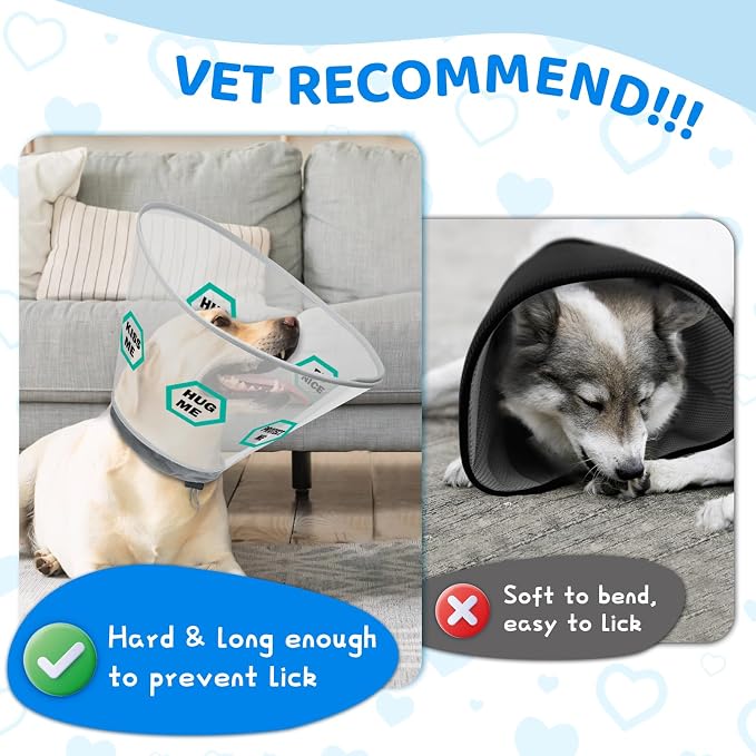 Supet Dog Cone Collar After Surgery to Stop Licking: Adjustable Recovery - Image 6