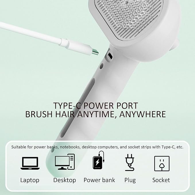3 In 1 Self Cleaning Steamy Pet Brush, Pets Spray Hair Removal Comb - Image 9