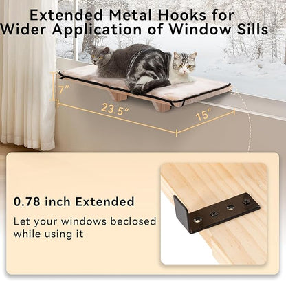 PETSFIT Cat Window Perch for 2 Cats, Adjustable Cat Hammock - Image 4