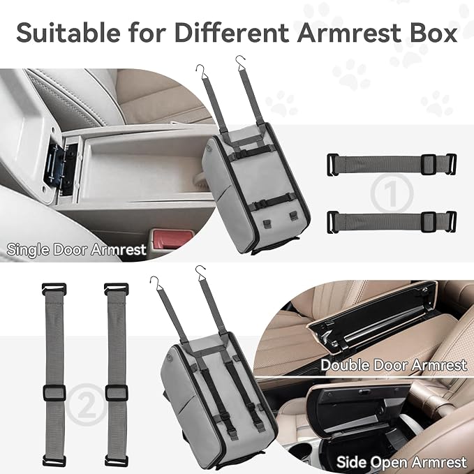 PETSFIT Multipurpose Console Dog Car Seat, Portable Small Dog Car Seat - Image 4