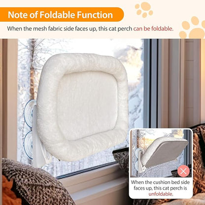 L&W BROS. 2PC Cat Window Perch Cushion Bed Cat Hammock - Image 5