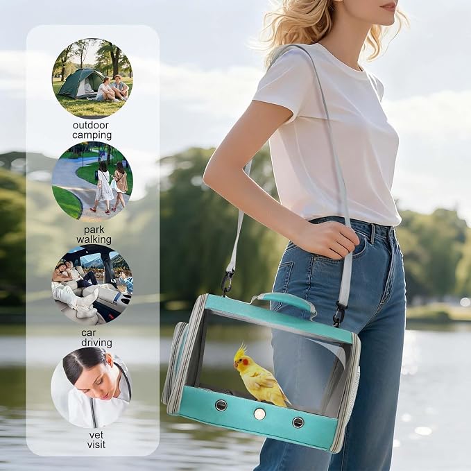 Long Tail Portable Bird Travel Carrier Cage - Image 5
