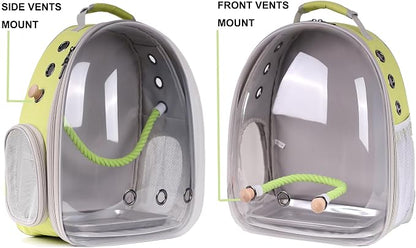 Bird Travel Backpack Carrier, Space Capsule Astronaut Liked Vet Carry Book Bag - Image 4