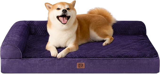 EHEYCIGA Memory Foam Dog Bed Large Size Dogs, Orthopedic Dog Bed Large by EHEYCIGA
