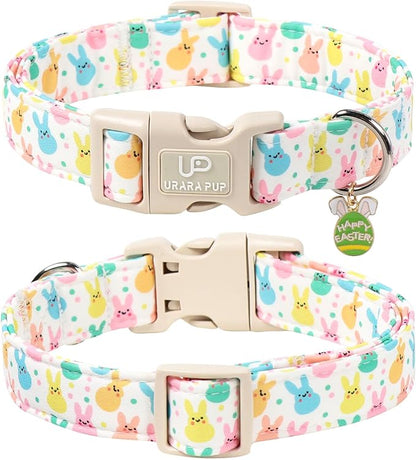 Easter Day Dog Collar, UP URARA PUP Easter Bunny Adjustable Pet Collar - Image 2