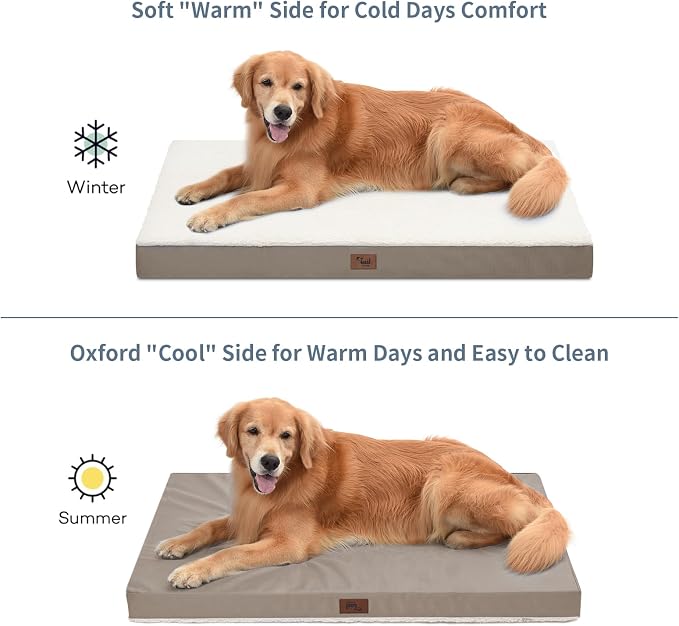 Orthopedic Dog Bed for Large Dogs, Plush Washable Pet Bed for Large Size Dogs - Image 3