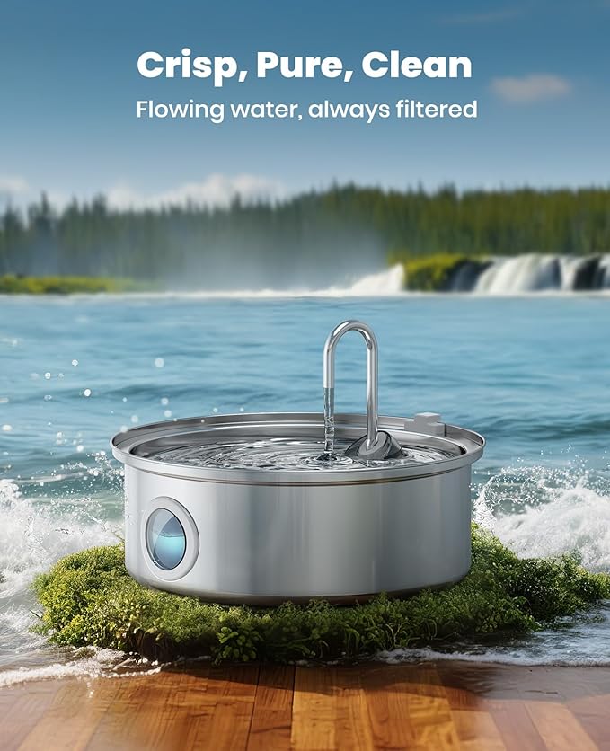 oneisall Dog Water Fountain, 7L/230oz/1.8G Quiet Dog Fountain Water Bowl - Image 7