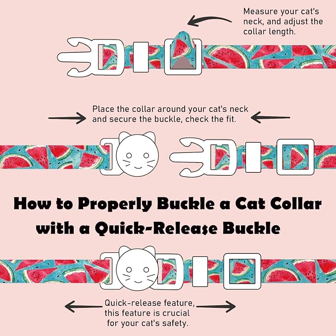 2 Pack Cotton Breakaway Cat Collars Set - Image 2