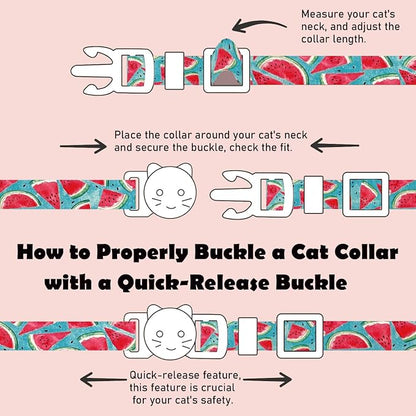 2 Pack Cotton Breakaway Cat Collars Set - Image 2