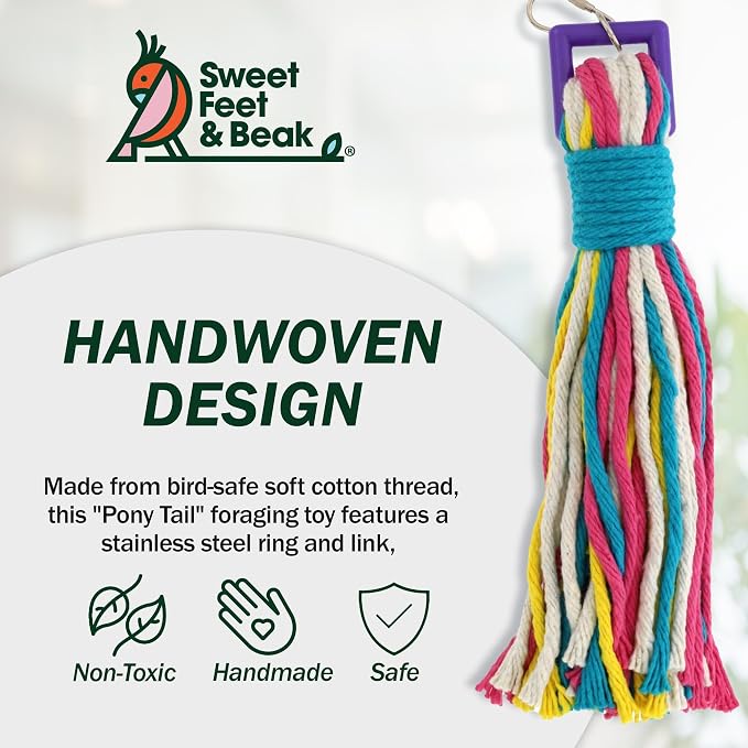 Sweet Feet and Beak Platinum Tweeter Weave Bird Toys - Image 7