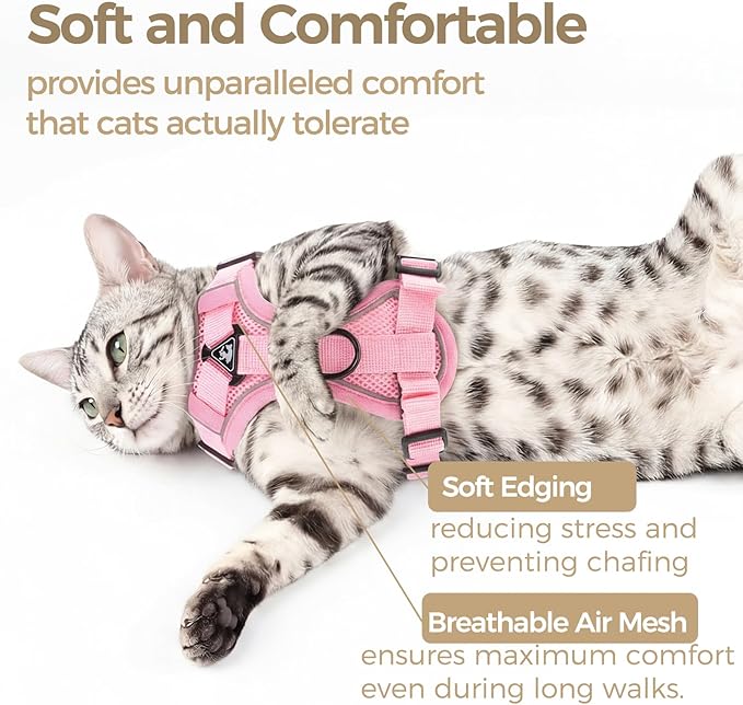 Cat Harness and Leash Set Escape Proof Tactical Large Kitten Harness Emotional - Image 7