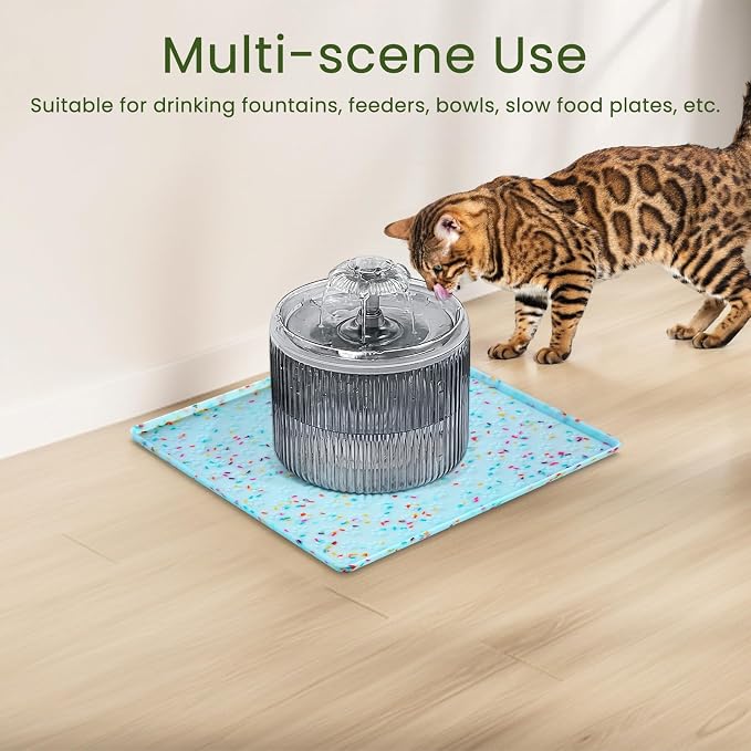 Ptlom Dog Food Mat Anti-Slip Dog Bowl Mats - Image 7