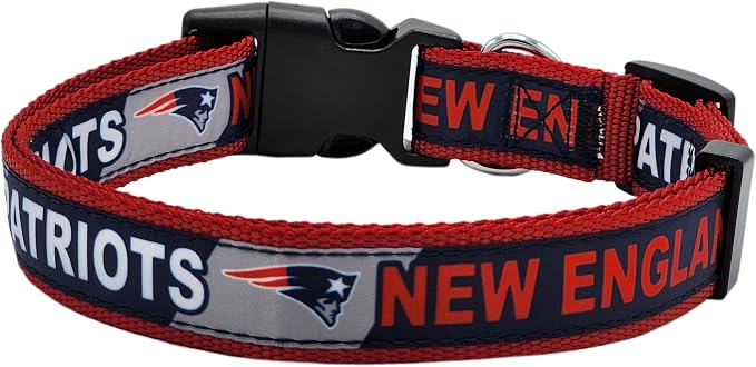 NFL PET Collar New England Patriots Dog Collar, Large Football Team Collar by PETSFIRST