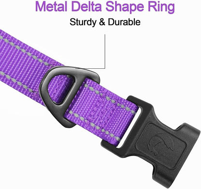 Joytale Reflective Dog Collar, Soft Neoprene Padded, Metal D-Ring, Nylon Pet - Image 3