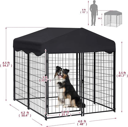Dog Kennel Outside, 4.5' x 4' x 4' Dog Kennel Outdoor - Image 2