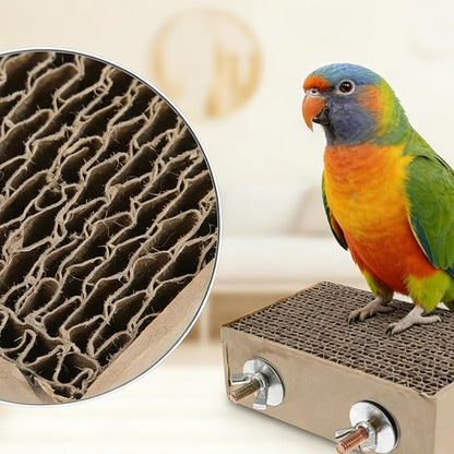 Paper Bird Perches Stand Platform Bird Chew Toy Parrot Cage Perch Cardboard - Image 8