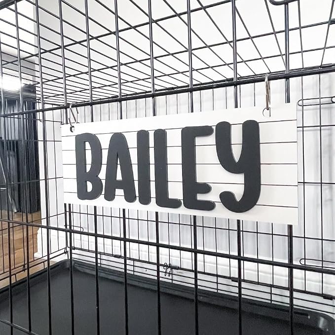 Personalized Crate Sign, Custom Dog Decor, Hanging Crate Sign, Personalized Pet - Image 2